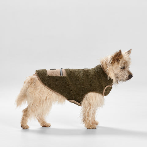 Snooza Wear - Teddy Pocket Coat - Khaki/Fawn - Large-Medium-Small-XSmall