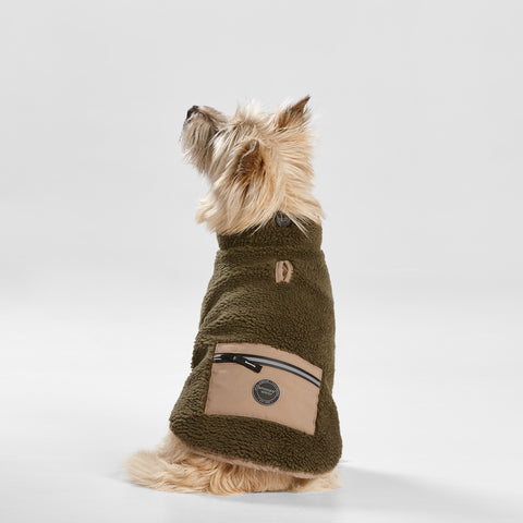 Snooza Wear - Teddy Pocket Coat - Khaki/Fawn - Large-Medium-Small-XSmall