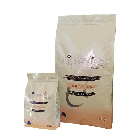 LifeWise - Adult Dog Dry Food - Tone & Trim Lamb - 18kg-9kg-2.5kg