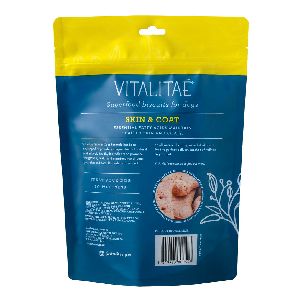 Vitalitae - Superfood Biscuits for Dogs - Skin & Coat - 350g