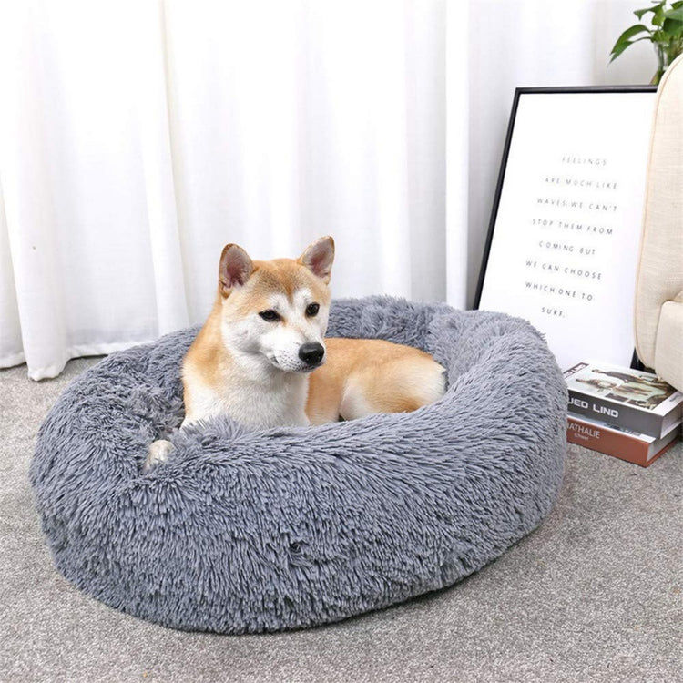 FLOOFI XL 100CM soft and cosy round pet bed perfect for cats and dogs (Dark Grey)
