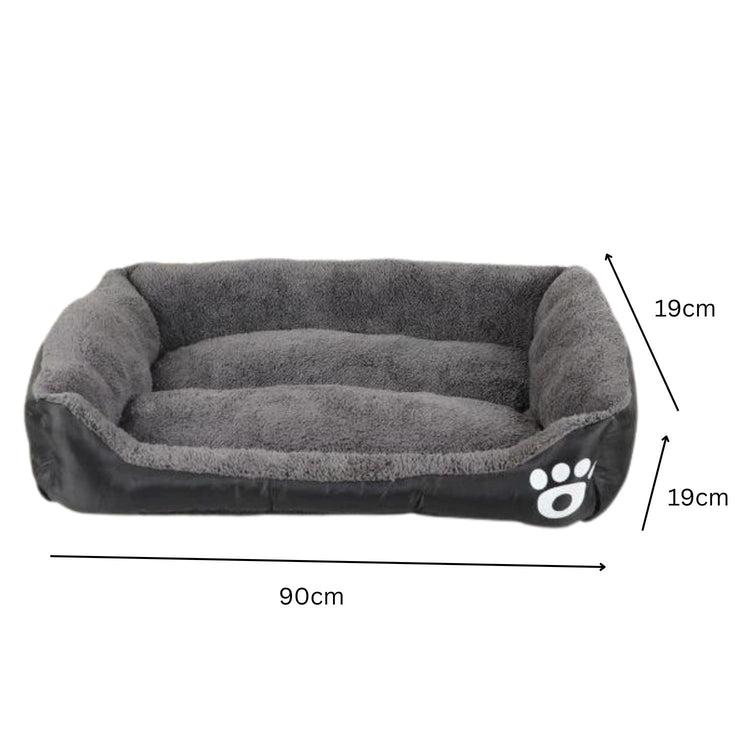 FLOOFI Pet bed soft and cozy square L size (Dark Grey)