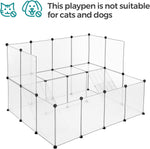 SONGMICS Guinea Pig Playpen with Dense Ramp White