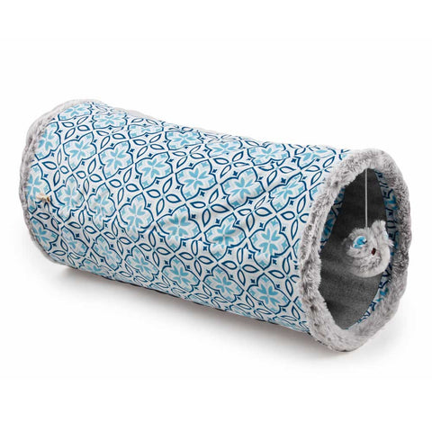 AFP - Cat Tunnel Crinkle Toys - Grey Hide + Play Teaser For Indoor + Outdoor Vintage