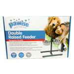 Pawise-Double Raised Dog Bowl Stand 350ml Pet Cat Elevated Adjustable Food Water Feeder