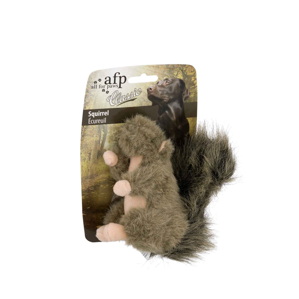 AFP - Dog Plush Toy - Squirrel Squeaky Interactive Small Life Like Pet Puppy Play