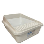 AFP-High Back Cat Litter Tray Large - Pet Fresh Clean Kitten Toilet Box