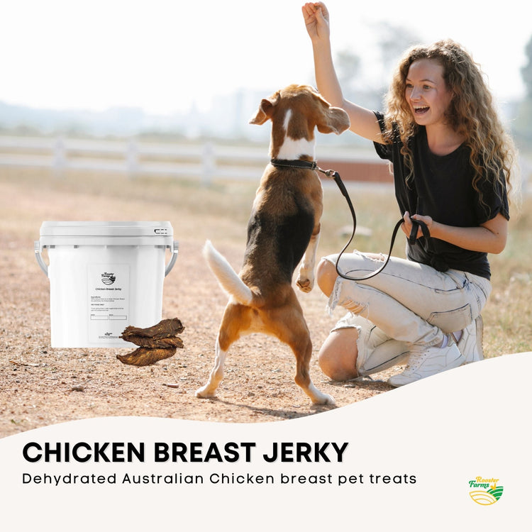 1.5Kg Chicken Breast Jerky Bucket - Dehydrated Australian Healthy Puppy Chew