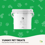 Rooster Farm 1Kg Dog Treat Pig Ear Strips Bucket - Dehydrated Australian Healthy Puppy Chew