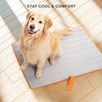 Pet Dog Cooling Mat Non-Slip Travel Roll Up Cool Pad Bed Outdoor L BLUE