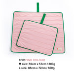 Pet Dog Cooling Mat Non-Slip Travel Roll Up Cool Pad Bed Outdoor L-M PINK