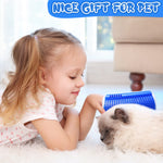 Self Groomer Catnip  Dog Cat Toy Corner Scratcher Comb  Massage Brush Blue