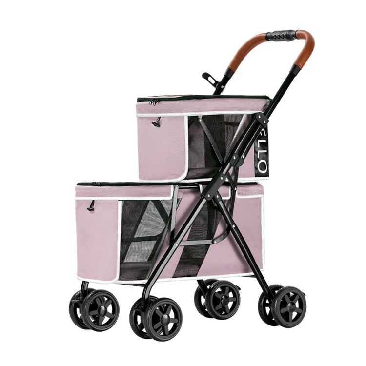 Bello Double Dog-Pink- pet stroller