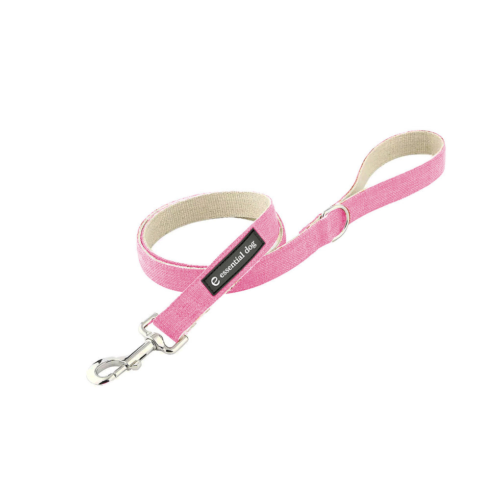 Essential dog -natural Hemp & Cotton Dog Lead Leash (Pink) LARGE-MEDIUM-SMALL-XSMALL