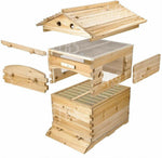 Wooden-Beekeeping-Beehive-House-+7PCS-Upgraded-Auto-Honey-Bee-comb-Hive-Frame