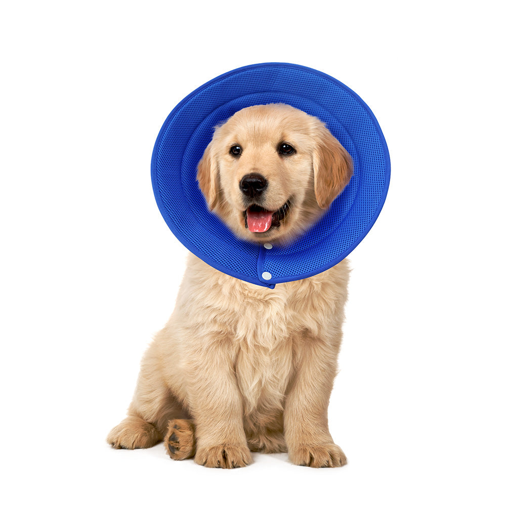 Ondoing Pet Dog Cat Elizabethan Collar Adjustable Cone Mesh Recovery Sizes XL=L-M-S