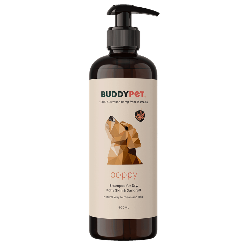 Poppy - Hemp Shampoo for Dry, Itchy Skin 100% Australian hemp-500ml