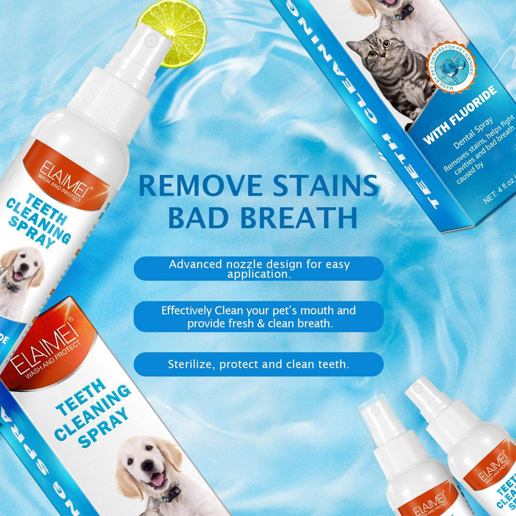 Elaime - 2 Pcs Pet Oral Breath Freshener Spray 120ML EACH