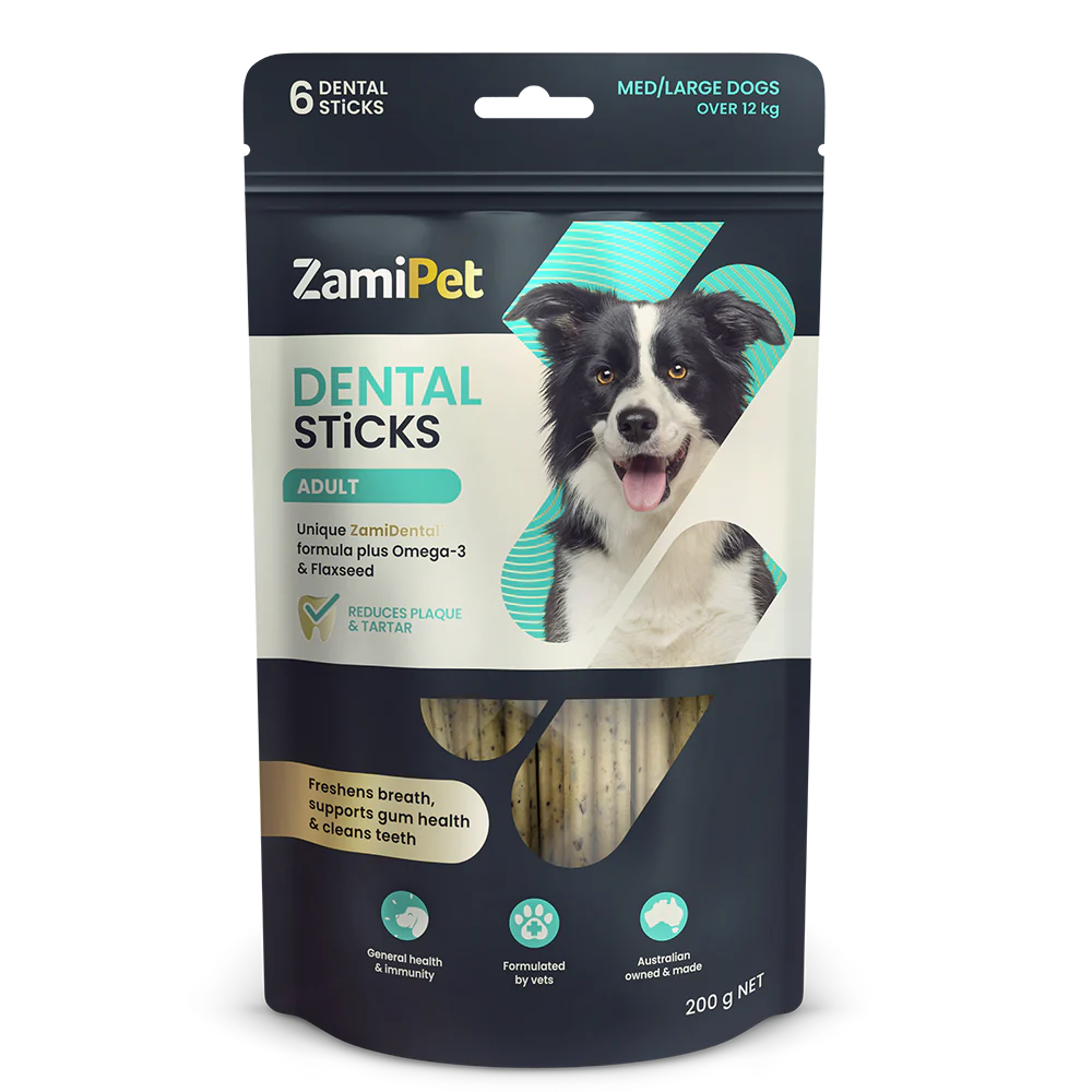 ZamiPet - Dental Sticks - Adult - Med/Large Dogs - 6 Sticks