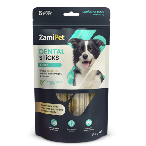 ZamiPet - Dental Sticks - Adult - Med/Large Dogs - 6 Sticks