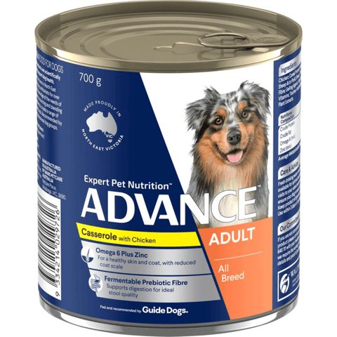 Advance - Wet Food Tins - Adult Dog - Casserole with Chicken - 12 x 700g