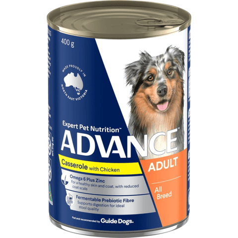 Advance - Wet Food Tins - Adult Dog - Casserole with Chicken - 12 x 400g