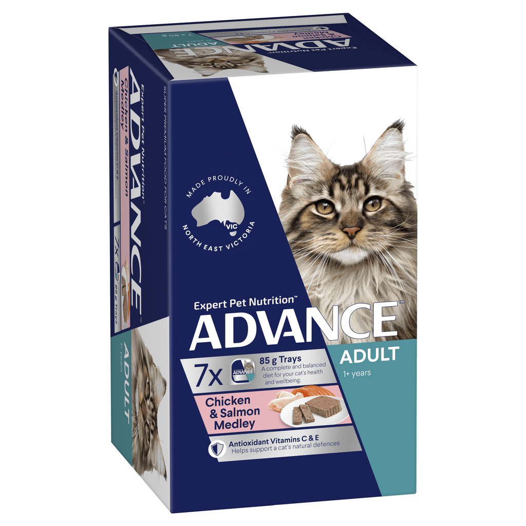 Advance - Wet Food Tray - Adult Cat - Chicken & Salmon Medley - 7 x 85g