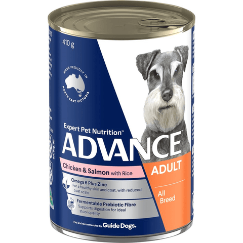 Advance - Wet Food Tins - Adult Dog - Chicken & Salmon with Rice - 12 x 410g
