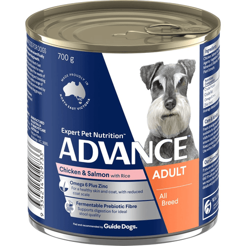 Advance - Wet Food Tins - Adult Dog - Chicken & Salmon with Rice - 12 x 700g