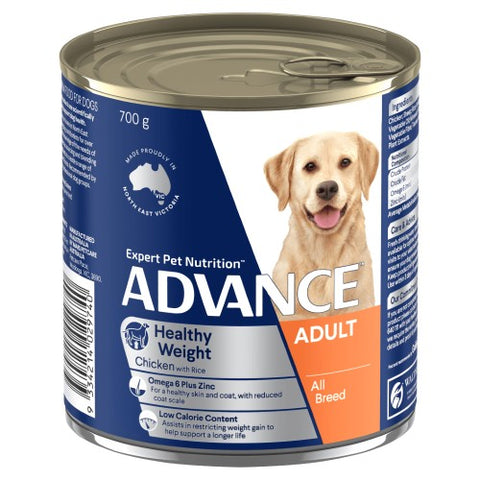 Advance - Wet Food Tins - Adult Dog - Healthy Weight - 12 x 700g