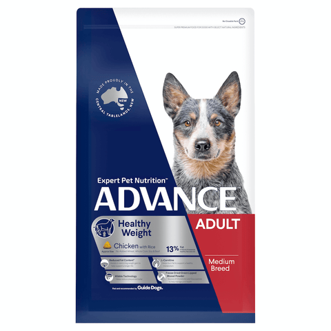 Advance – Adult Dog Dry Food – Medium Breed - Healthy Weight - 13kg-2.5kg