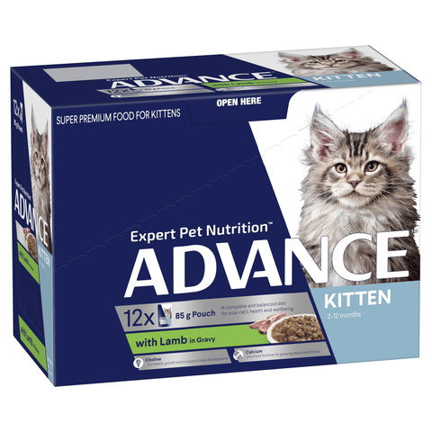 Advance - Pouches - Kitten Wet Food- Lamb in Gravy - 12 x 85g