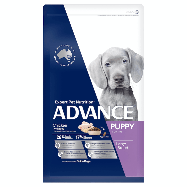 Advance - Puppy - Large Breed Dry Food - Chicken - 20kg-15kg-3kg
