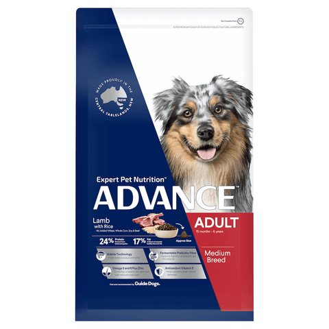 Advance – Adult Dog Dry Food – Medium Breed - Lamb - 15kg-3kg