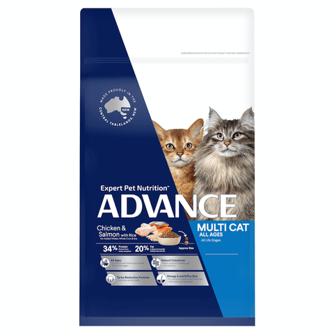 Advance - Multi Cat - Chicken & Salmon with Rice  Dry Food - 6kg-3kg
