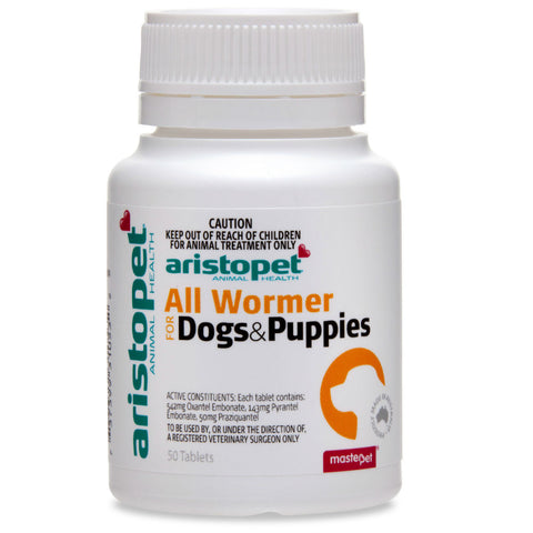 Aristopet - All Wormer for Dogs & Puppies - 50 Tablets