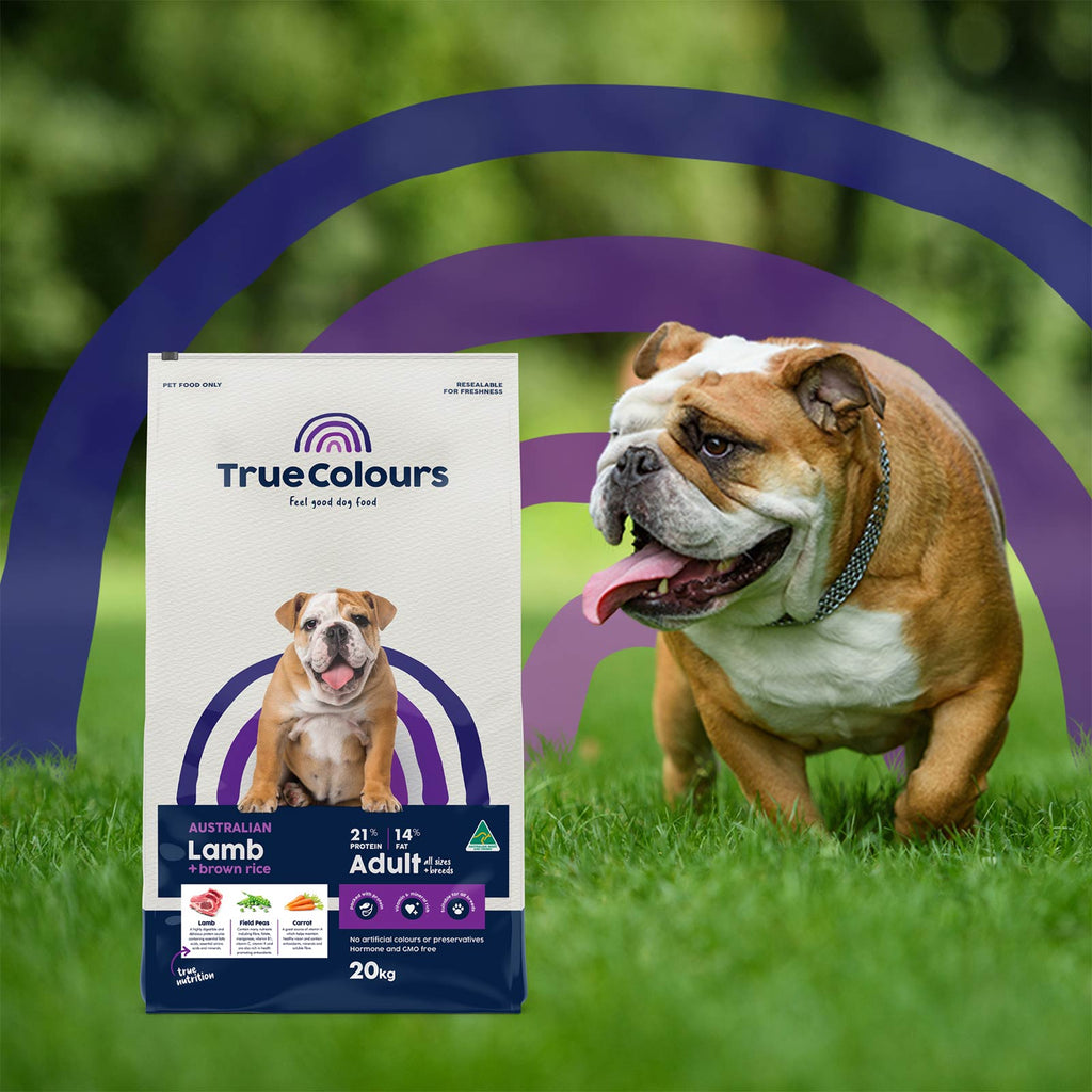 True Colours - Adult Dog - Australian Lamb + Brown Rice - 20kg-3kg