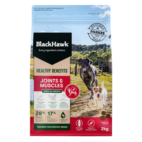 Black Hawk - Adult Dog - Healthy Benefits - Joints & Muscles - 12kg-2kg
