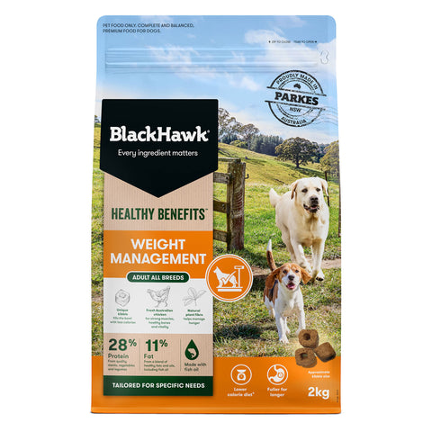 Black Hawk - Adult Dog - Healthy Benefits - Weight Management - 10kg-2kg