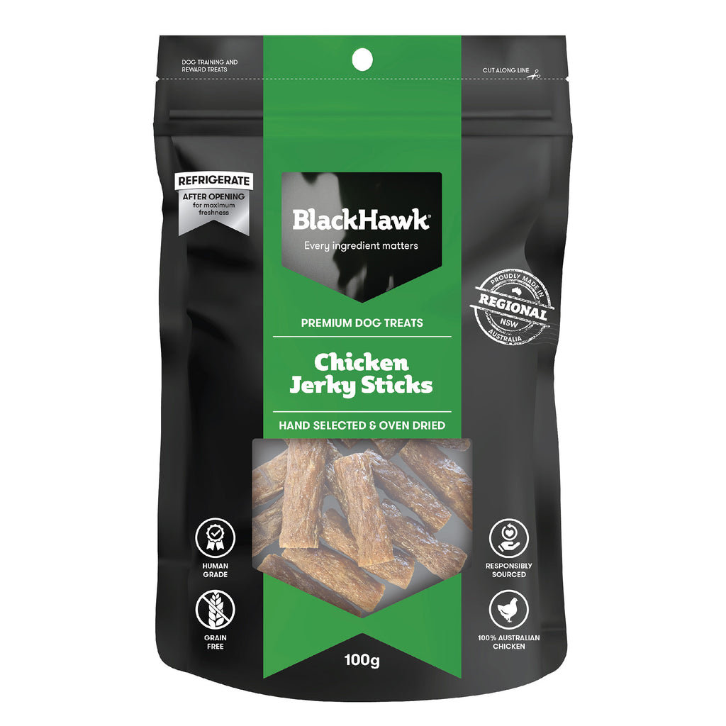 Black Hawk - Premium Dog Treats - Chicken Jerky Sticks - 100g