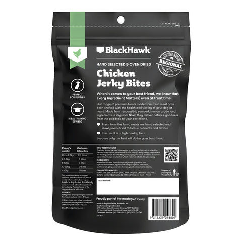 lack Hawk - Premium Puppy Treats - Chicken Jerky Bites - 100g