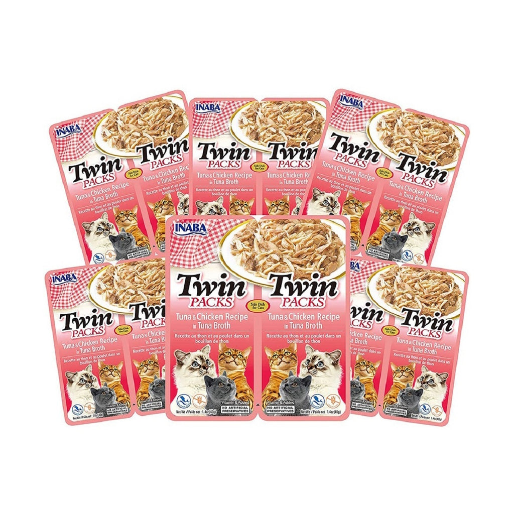 Inaba - Cat Twin Packs - Tuna and Chicken Recipe in Tuna Broth - Carton of 6