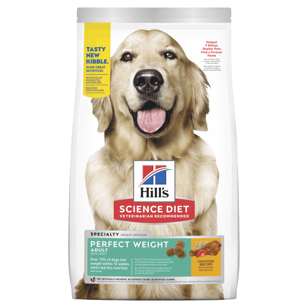 Hill's - Science Diet - Adult Dog Dry Food  - Perfect Weight - 11.34kg-5.44kg-1.81kg