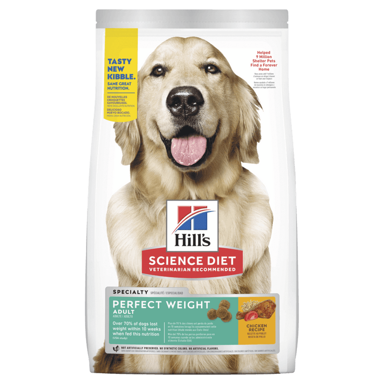 Hill's - Science Diet - Adult Dog Dry Food  - Perfect Weight - 11.34kg-5.44kg-1.81kg