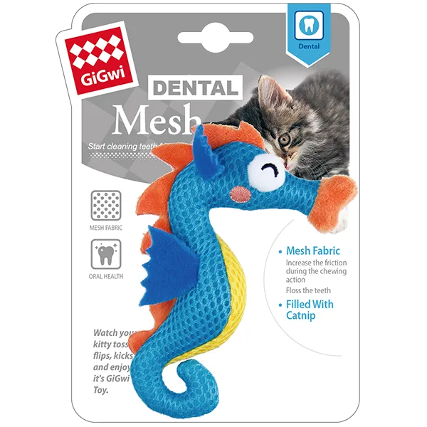 GiGwi - Dental Mesh - Catnip Seahorse