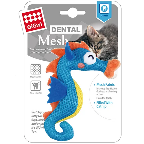 GiGwi - Dental Mesh - Catnip Seahorse