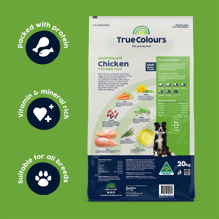 True Colours - Adult Dog - Australian Chicken + Brown Rice