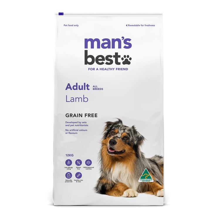 Man's Best - Adult Dog - GRAIN FREE - Lamb - 12kg