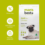 Man's Best - Adult Dog - GRAIN FREE - Chicken - 12kg-2kg