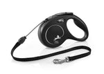 Flexi - Retractable Cord Lead - Medium Red -Black- 5 Metres